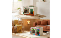 Corrugated Cat Scratching House Reinforced Cardboard Cat House Sturdy Scratch Box Long-Lasting for Cats, Kittens, Living Room, Apartment