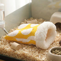 Hamster Bed and Sugar Glider Bed, Soft Cone Pet Sleeping Pouch, Cartoon Style Hamster House for Winter Indoor Use, Cozy Small Cage Accessories