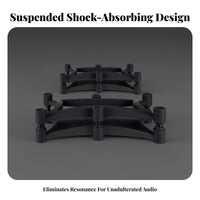 Speaker Dampening Stand Vibration Absorbing Desktop Speaker Stand Non-Slip Design Studio Speaker Shock Absorption Mount for Music Producers