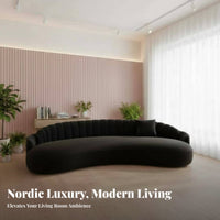 Curved Sectional Sofa Luxury design Curved Backrest Sofa Modern Design Lounge Seating for Business Owners, Office Managers, cosmetics studio, Waiting Room