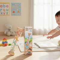 Wooden Waterfall Rhythm Tube Early Educational Wooden Rainstick Smooth Edges Rainmaker Toy for Young Children, Infants
