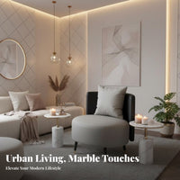 Padded Cushions Upholstered Guest Armchair Long-Lasting Construction Upholstered Barrel Chair and Table Set Modern Design Commercial Furniture Easy to Clean for Interior Designers, Business Owners, Hotel Lobby, Beauty Salon, Waiting Room, Retail Shop