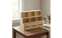 Wooden Desktop Cabinet Wooden Wood Desk Organizer 3 Drawers Tabletop Drawer Box