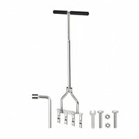 Step-on Lawn Aerator Adjustable Lawn Aerator with Hollow Tines 4-Spike Soil Loosening Tool Wide for Gardeners