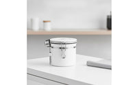 Airtight Coffee Canister with Scoop Stainless Steel Coffee Canister Vacuum Sealed Container Countertop for Baristas, Kitchen Counter