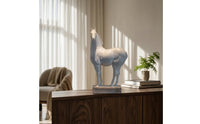 Horse Figurine with Base Weathered Horse Figurine Carved Decor for Decorators, Collectors, Living Room, Mantel