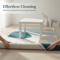 Nordic Style Washable Living Room Rug Modern Minimalist Bedroom Floor Mat