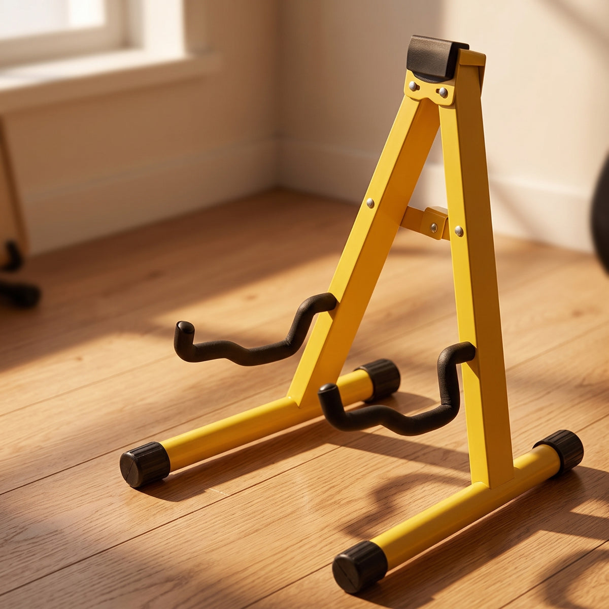 A shaped Guitar Stand Padded Folding Guitar Stand Non-Slip for Guitarists, Rehearsal Room