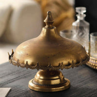 Pedestal Tray with Edge Decorative Metal Pedestal Stand Elevated