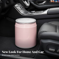 Beverage Can Shaped Trash Bin Sturdy PP Material Carbonated Can Garbage Bin Easy to Clean Press Top Wastebasket for Kids, Adults, Car, Bedroom