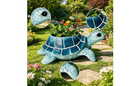 Turtle Planter Resin Turtle-Shaped Planter Outdoor Ornament for Garden, Patio