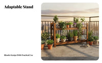 Floor-Standing Tiered Planter Shelf with Trellis Weather-Resistant Stepped Plant Stand Space-Saving Garden receiveory Multi-Purpose for Gardeners, Home Decorators, Homeowners, Balcony, Living Room, Entryway, Office