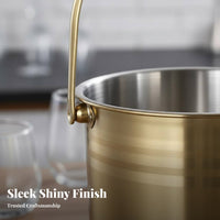 Stainless Steel Ice Container Sturdy Handles Ice Container with Strainer Stainless Steel Beverage Tub Long-Lasting Cooling