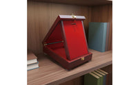 Easel Back Stand Wooden Medal Display Box Hidden Ribbon Storage Long-Distance Race Medal Holder Case Dustproof Presentation Container for Collectors, Athletes