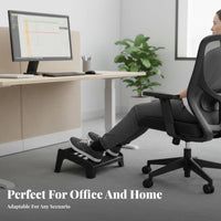 Non-Slip Base under-desk Foot footrest Portable Rocking Footrest with Massager Easy to Assemble Leg Rest Massage Surface for telecommuting Workers, Students, gaming enthusiasts, Study Room, Gaming Setup, on-the-& travel