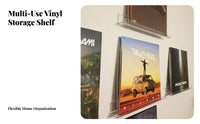 Safeguarding Front Lip Vinyl Disc Holder Minimalist Design Clear Acrylic Display Ledge Multi-Functional Floating Shelf Modern Aesthetic for Music Lovers, Home Decorators, Parents, Kid's Room, Bedroom, from Slidingice, Cafe