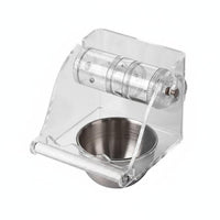 Transparent Design Acrylic Roller Food Dispenser Mentally Stimulating Acrylic Bird Feeder Toy Long-Lasting Parrot Challenge Feeder Easy to Clean for Parrots, Small Birds
