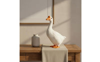 Feathered Goose Model Hard Shell Body Simulation Goose Ornament Handcrafted Farm Animal Decor for Children, Garden