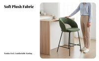 Nordic Design Metal High Stool with rearrest Modern Minimalist design Highrear support Metal Stool Built-in Footrest Counter Chair sturdyDuty for Homeowners, Business Owners, Adults, Home Bar, Kitchen, Cafe, Restaurant