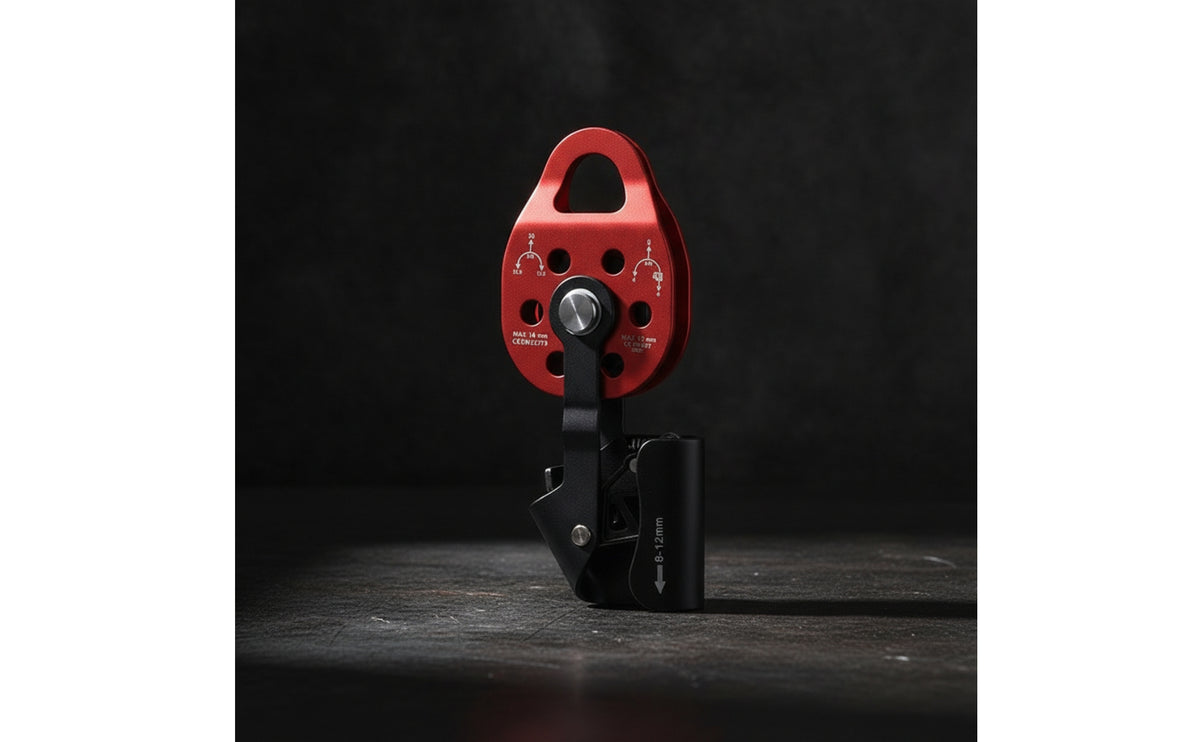 Clamping Pulley Rope Grab Pulley Rust Resistant Block and Tackle System for Climbers