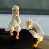2 Pieces Dashboard Duck Adorable Car Duck with Display Hook Adorable for Drivers