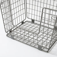 Wire Basket for Fruit & Vegetable Storage, with Bamboo Lid, Minimalist Design