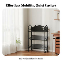 Multi-Tier children's Mobile Bookshelf Space-Saving Book Organizer on Wheels Shelving Unit 360° Rotating for Students, Teachers, Office Workers, Study Room, Playroom, Narrow Areas, Classroom