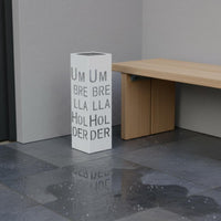 Space Saving Letter Cutout Umbrella Stand Long-Lasting Metal Umbrella Holder Easy to Clean Stable Wobblesteady Base for Hotels, Offices, Entrance, Lobby, Reception Area