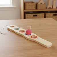 Hand-Eye Coordination Toy Develops Reaction Skills Wooden Toss and Game Parent-Child Interaction Hand-Eye Coordination Toy for Kids, Party