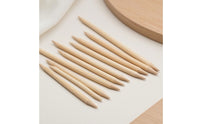 20 Pieces Wooden Manicure Stick Natural Orange Tree Wood Stick Wooden Cuticle Pusher Sturdy Tool Long-Lasting for Manicurists