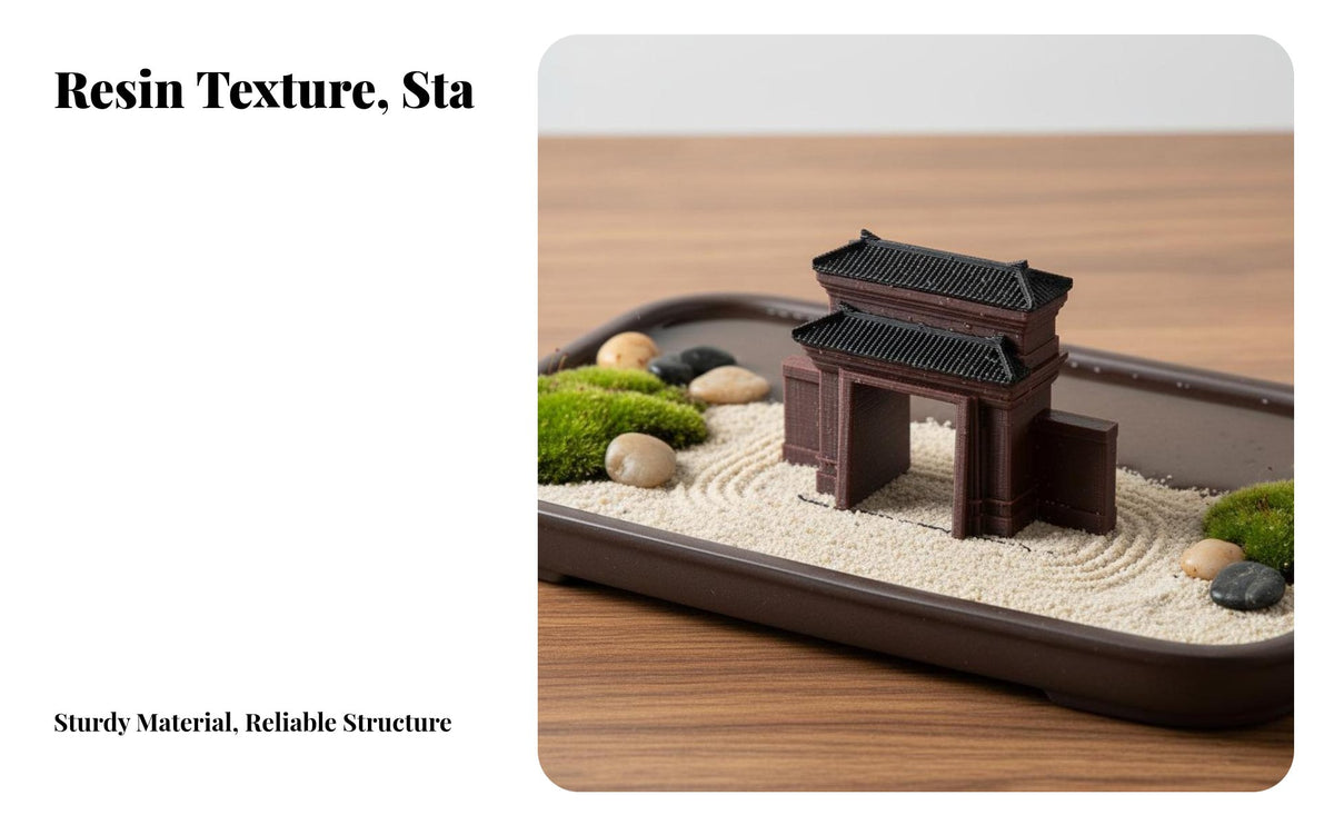 Bonsai Landscape Decoration Intricate Details Bonsai House Decoration Intricately Detailed Miniature Chinese House for DIY Arrangers, Rockery, Desktop