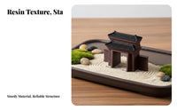 Bonsai Landscape Decoration Intricate Details Bonsai House Decoration Intricately Detailed Miniature Chinese House for DIY Arrangers, Rockery, Desktop