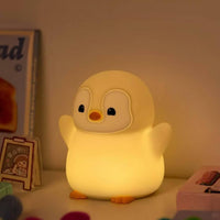 Silicone Penguin Lamp Eye Friendly Portable Power Penguin Lamp Flicker Home Lighting for Bedside