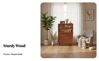 particle-resistantproof Design Rattan Door Credenza Multifunctional Storage Furniture Elevated Base Buffet Cabinet for Families, Homeowners, New Movers, Living Room, Bedroom, Entryway, Hallway