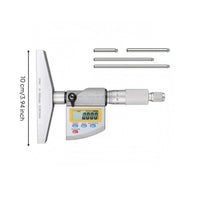 0.001 Mm Resolution Digital Depth Micrometer Flat Base Precision Depth Micrometer Accurate Measurement Shop Instrument