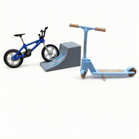 Alloy Mini Finger Bike Spoked Wheels Miniature Cycle Toy Scene Base Metal Cycle Toy Folding