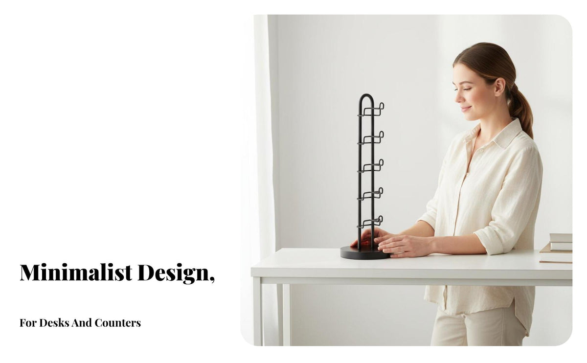 Detachable 5 Tier Glasses Display Stand Space-Saving 5 Tier Sunglasses Stand Stable Base for Retailers, Dresser, Entryway