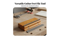 Multiple Filing Angles 3 Angle Fret File Solid Wood Body Guitar Fret Beveling File Professional Grade for Guitarists, Workshop, Music Studio