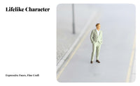 Hand Painted Resin Miniature High Detail Tiny People Figurines Hobby Supply for Architectural Models