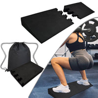 Non-Slip Squat Block Block Lightweight EVA Foam Calf Stretcher Slant Board Portable Heel Elevation Ramp 2-in-1 Design for Athletes, Weightlifters, Home Gym, Physical Rehabilitation