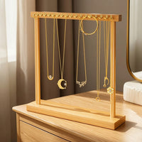 Necklace Holder with 18 Hooks Desktop Necklace Display Stand with Hooks Bracelet Hanger for Vanity