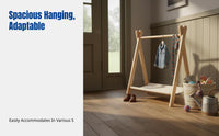 Pet Clothes Rack, Small Dog Wardrobe, Bedroom Floor Standing, Multi-Functional Storage, Solid Wood