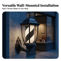 Haircut Pole High Brightness Rotating Haircut Pole Lamp Illuminated Rotating Sign Waterproof Wall Mounted Salon Lamp for Outdoor