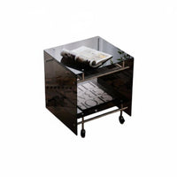 Minimalist Design Transparent Rolling Trolley On Wheels Multi-Tier Transparent Rolling Trolley Modern Design Household Furniture Large Capacity for Homeowners, Professionals, Living Room, Bedroom, Small Areas, Kitchen
