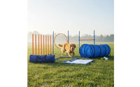 Easy Setup Agility Obstacle Course Set Portable Jump Hurdle Set Sturdy Weave Pole Kit Adjustable for Backyard