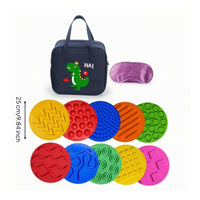 Sensory Foot Massage Mat Silicone Sensory Mat with Eye Mask for Playroom, Kids