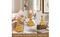 Candlestick Holder Ornate Candle Holder with Feet Antique for Weddings