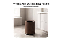 Household Storage Decorative Cylindrical Wood Grain Trash Woodgrain-finishGrain Trash Bin