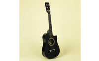 Solid Wood 25 Inch Guitar Easy to Play Toy Guitar Lightweight Portable for Beginners, Learning, Practice