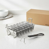 8 Slot Taco Holder Rack Fryer Basket Easy to Maintain 8-Slot Taco Frying Basket Dishwasher for Commercial Kitchens, Restaurants